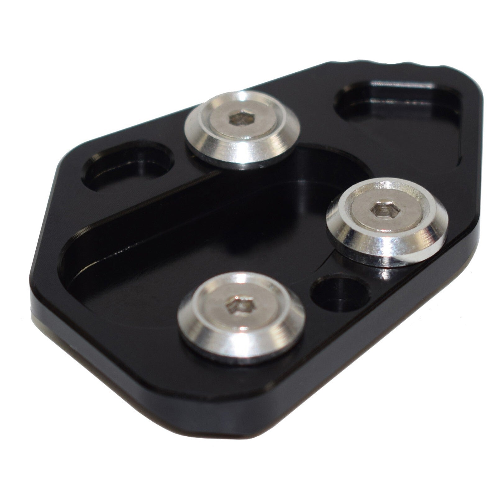 Kickstand Side Stand Extension Puck Plate Pad Black For BMW F800S F800ST F800GT