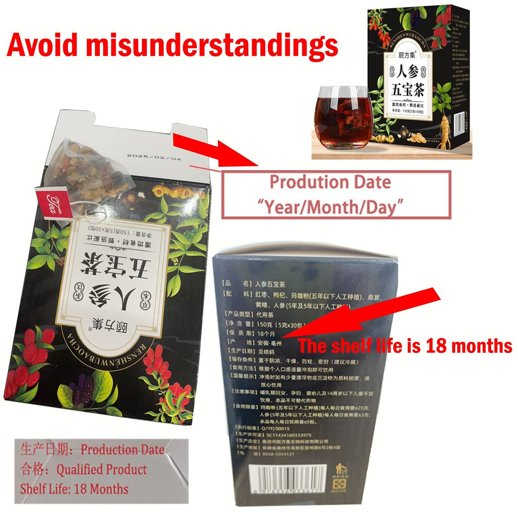 Kidney tea liver tea 30pcs Ginseng six treasure tea red date kidney health