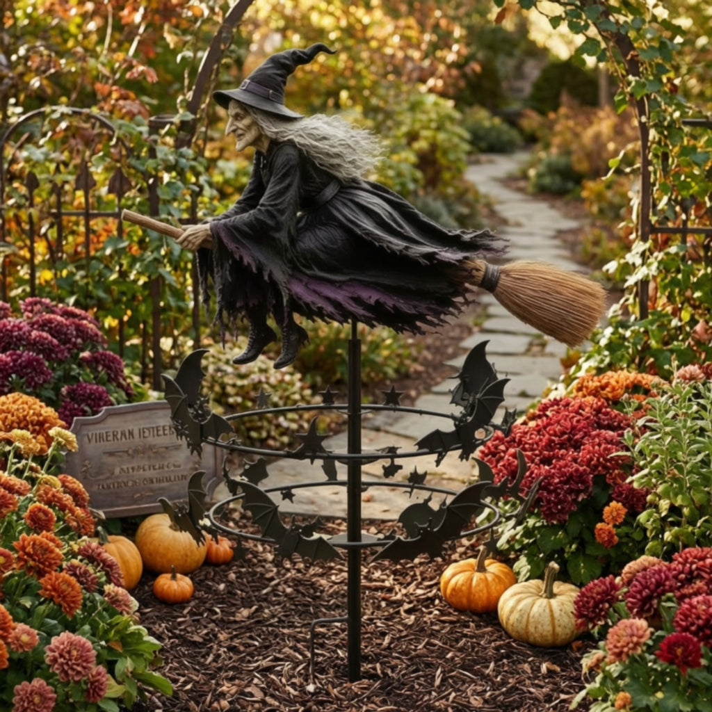 Witch Wind Stunning Lawn Ornament Outdoor for Flower Bed