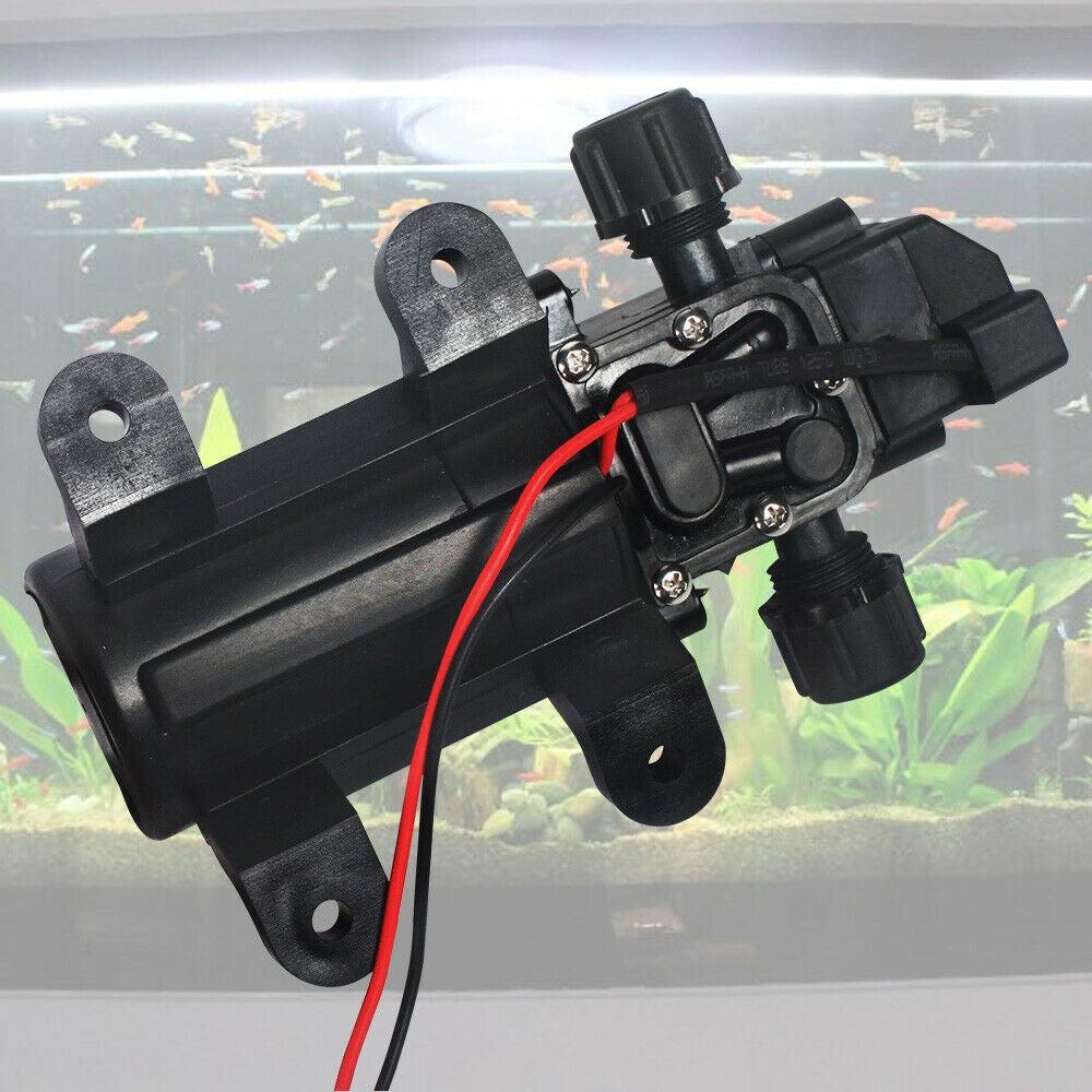 12V Water Pump High Pressure Diaphragm Self Priming 130PSI 6L/Min For Car Clean