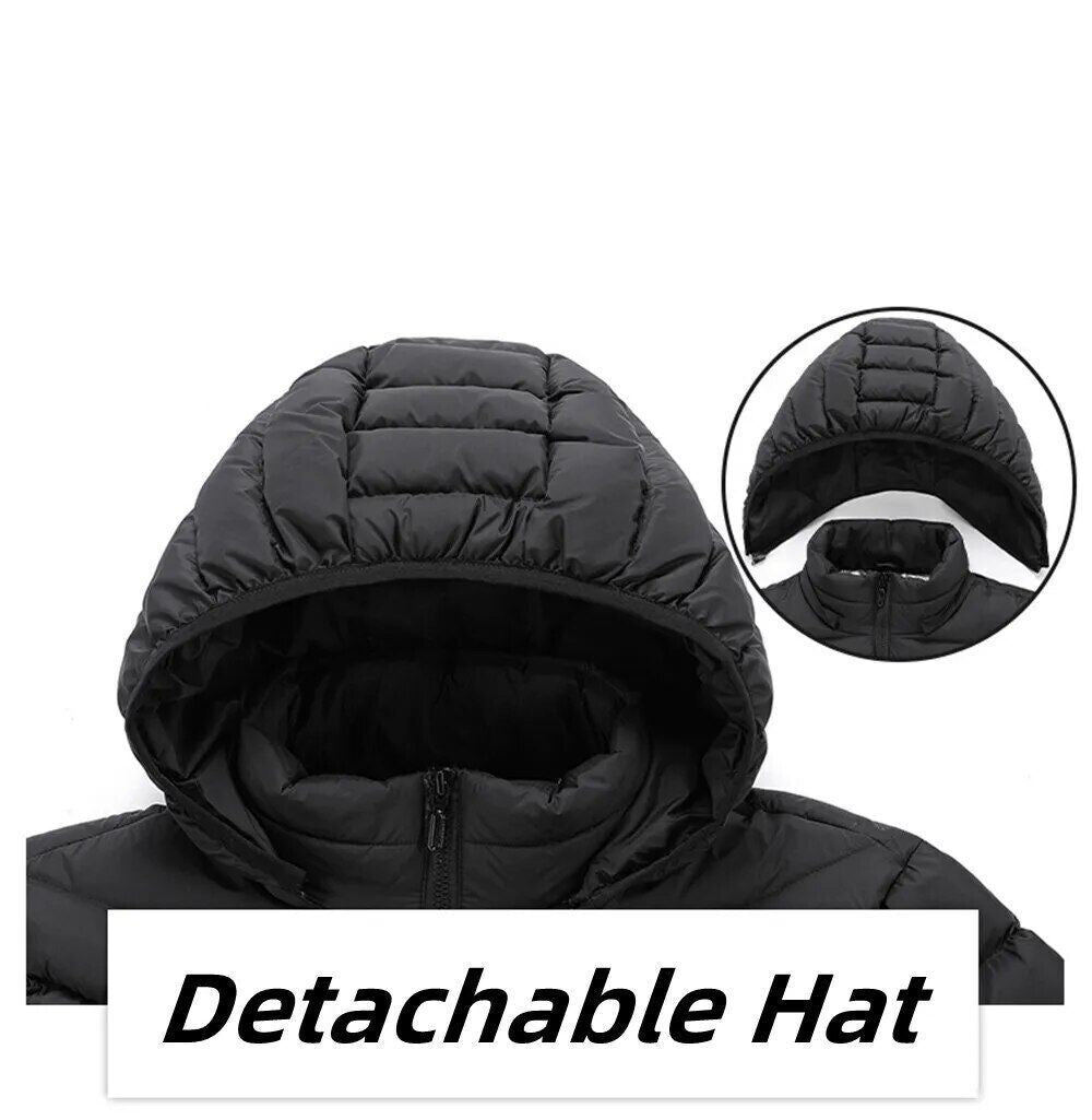 Men 21 Areas Heated Jacket USB Electric Heating Vest Winter Outdoor Warm Coat