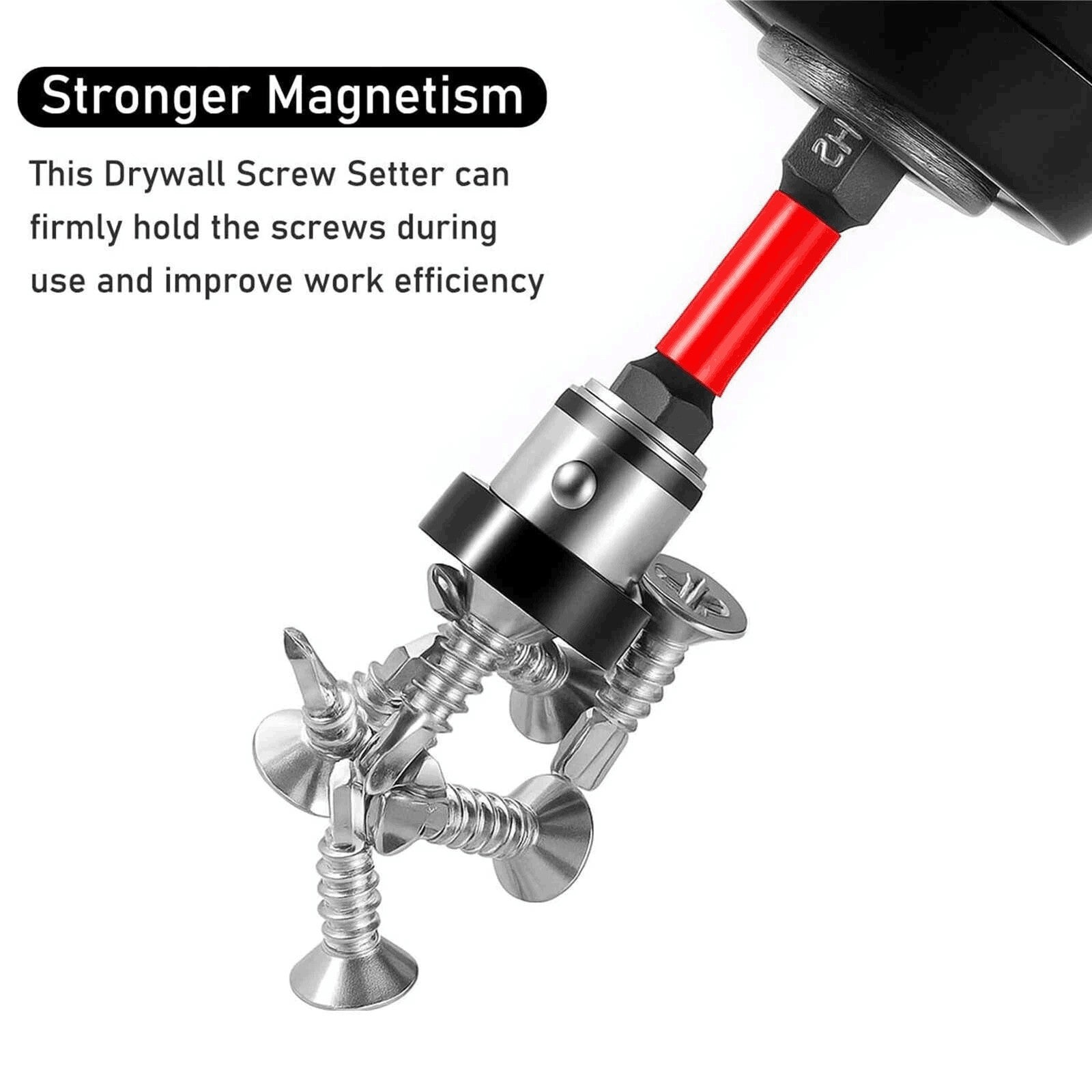 5PCS Plasterboard Screw Setter Bit PH2 50mm Magnetic 1/4" Hex Shank Drywall Tool