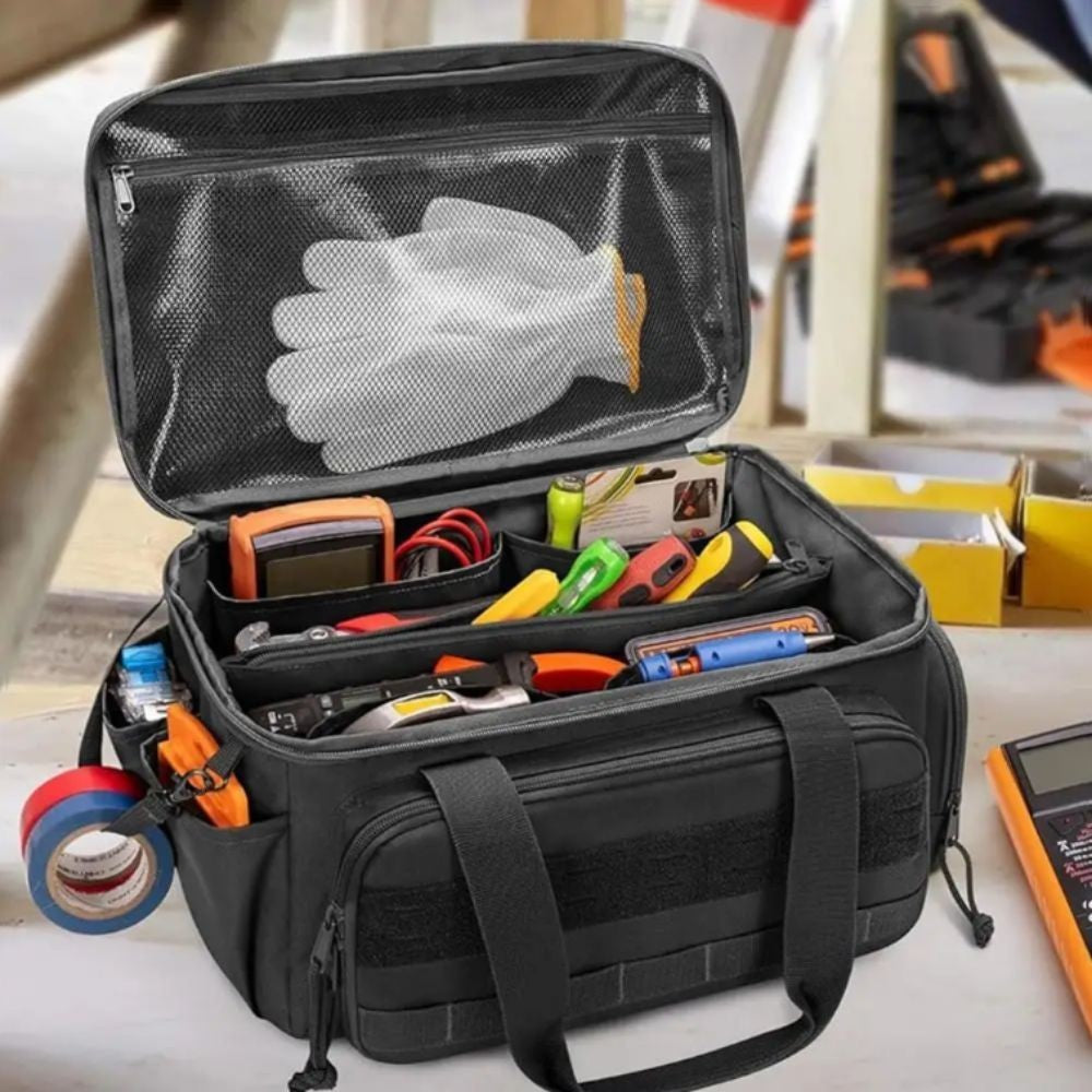 Black Tool Bag with Anti-friction Bottom Tactical Hand Tool Storage Bag UK