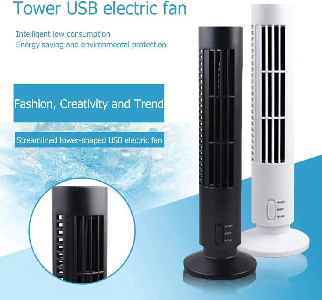 32cm TOWER FAN Inch Air Cooling Free Standing Tower Fan 3-Speed Oscillating