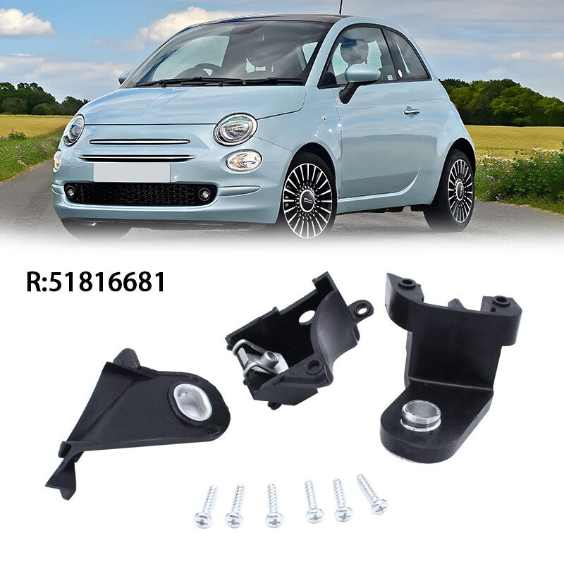 2*Front Left Right Headlight Bracket Repair Kit 51816681/2 for Fiat 500 2007-15.