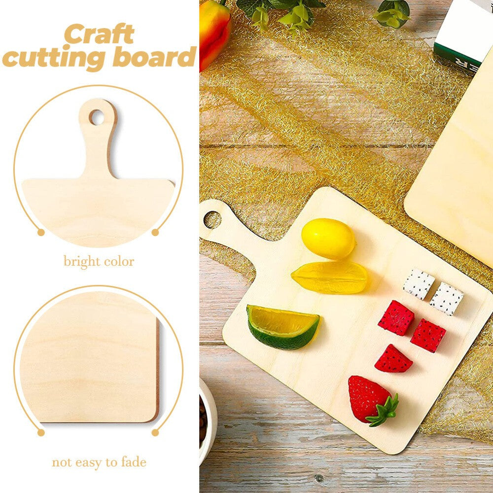 5 Pcs Mini Wooden Cutting Board Chopping Small Cheese Blank