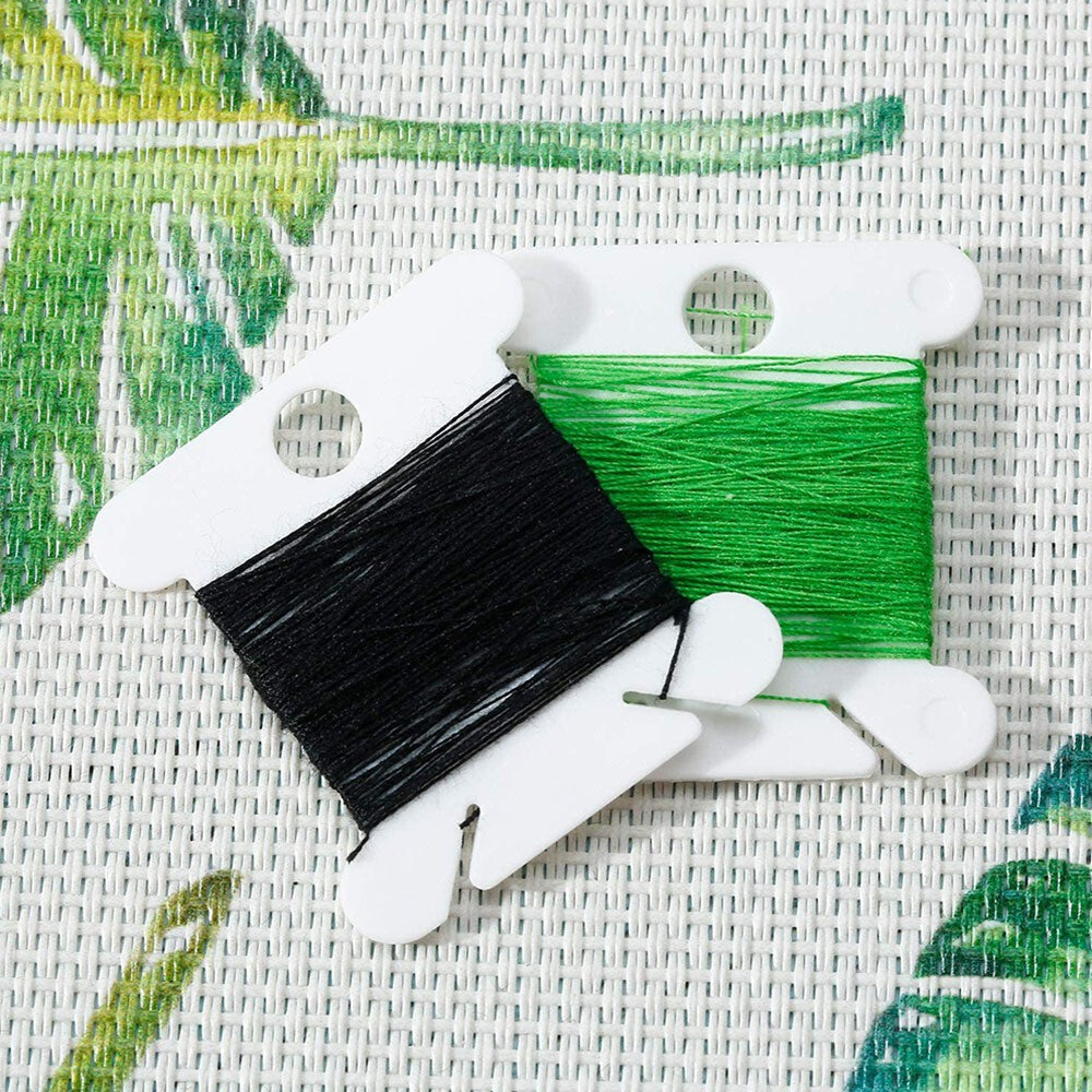 NEW 120pcs Plastic Floss Bobbins Cross-Stitch Embroidery Thread Organiser UK