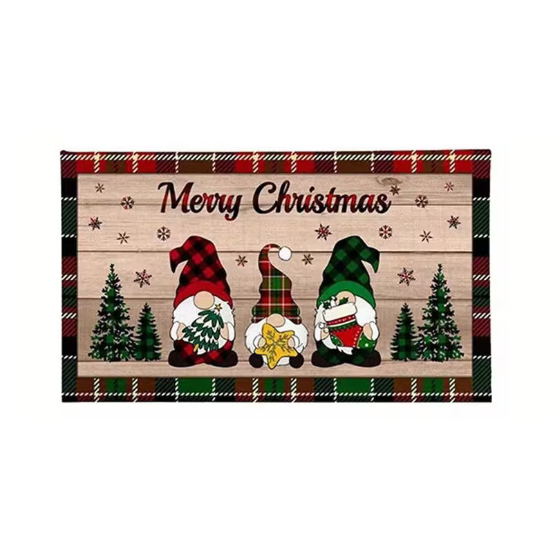 1/2pcs Christmas Kitchen Floor Mat Rug Non Slip Carpet Entrance Mat Rug Decor