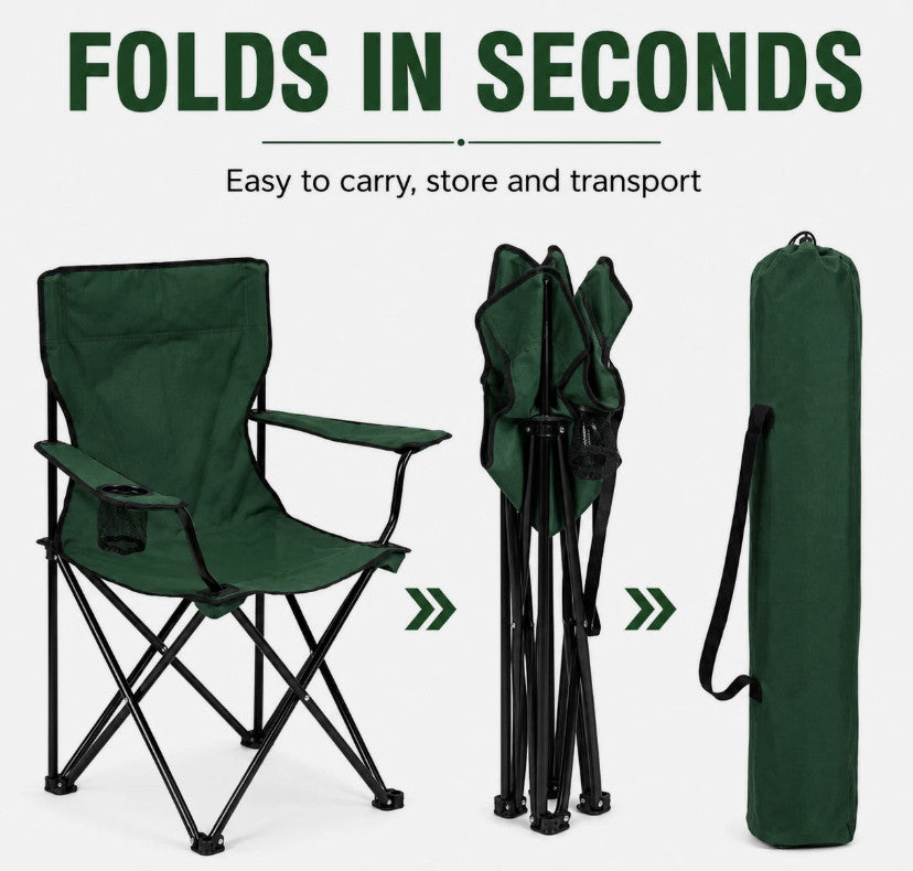 Foldable Camping Chair Portable Lightweight Outdoor Garden Beach Picnic Chair