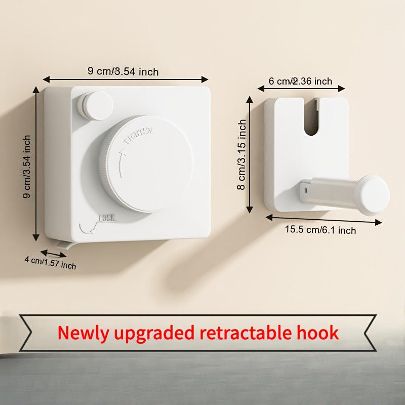 Heavy Duty Extendable Retractable Washing Line Non-Sagging Clothes Line Indoor
