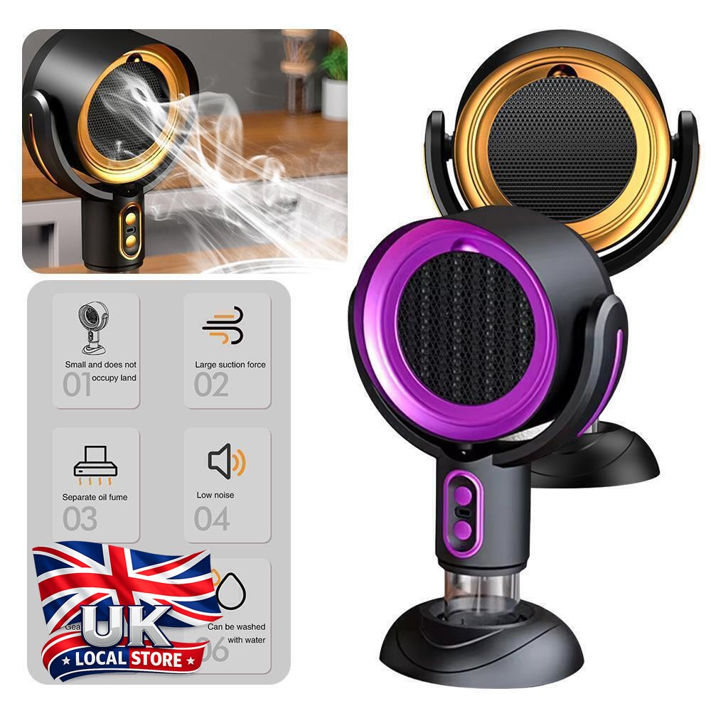 Smoke Away Purifier Extractor Fan Purifier Portable Smoke Purifier Desk Fan UK