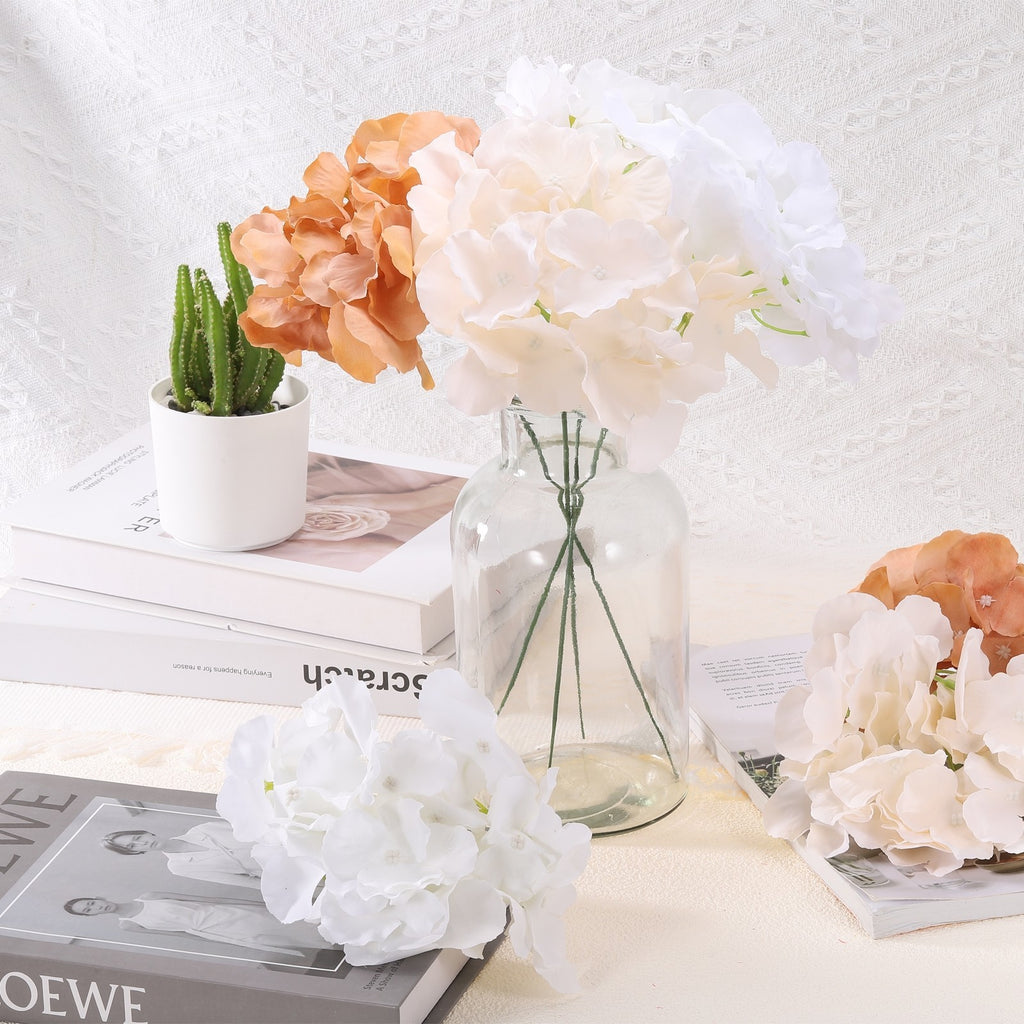 30Pcs Hydrangea Artificial Flowers, Fake Hydrangea Flowers