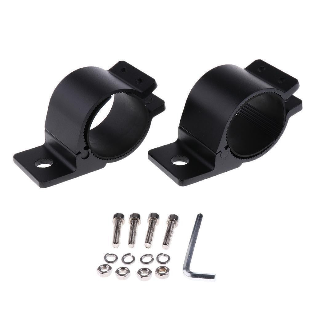 2x 60-65mm Tube Bull Roll Bar Antenna Spot Light Mount Bracket black UK