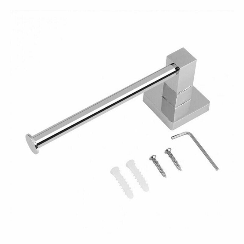 Polished  Bathroom Toilet Roll Holder and Towel Ring Set Fittings