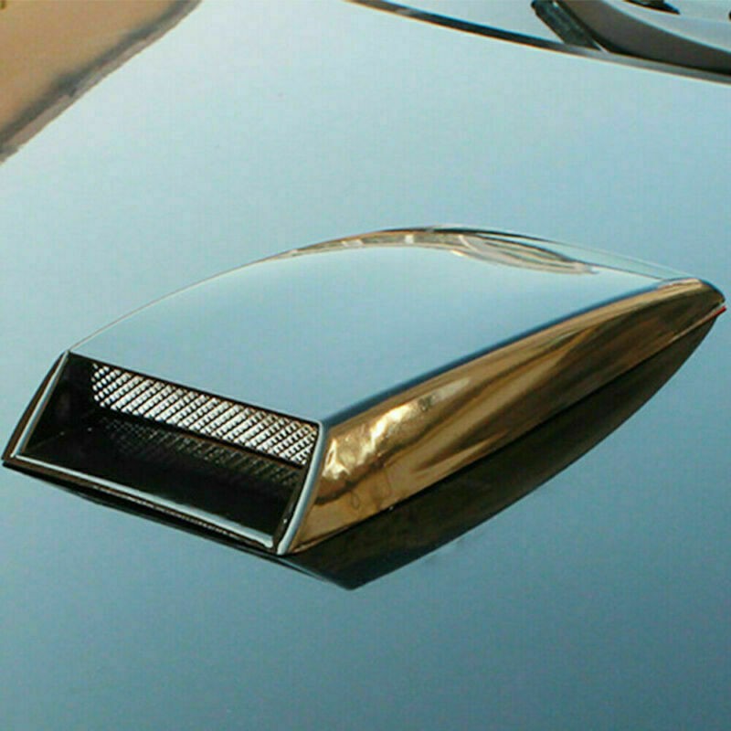 Universal Glossy Black Car Air Flow Intake Hood Scoop Vent Bonnet Vents Cover