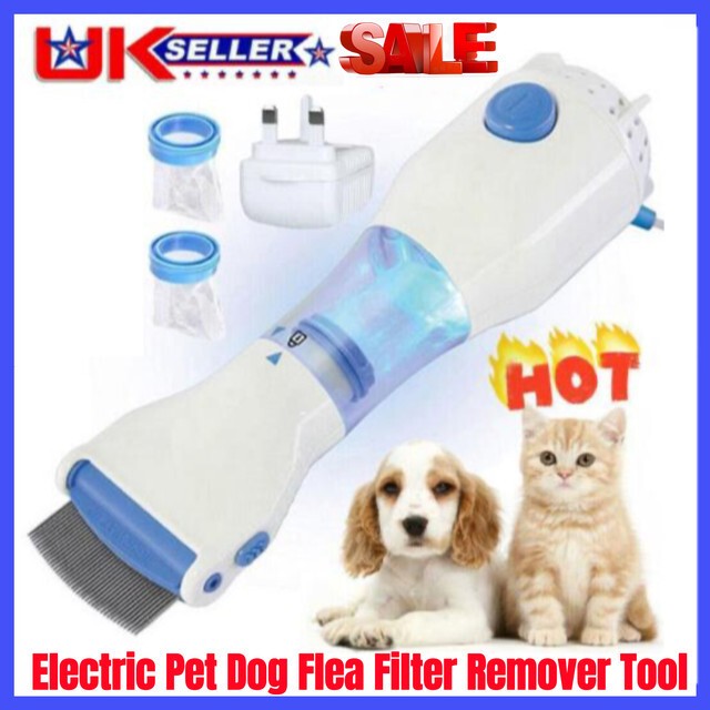 Electric Vacuum Head Nit Anti Lice Comb Brush Pet Dog Flea Filter Remover Tool