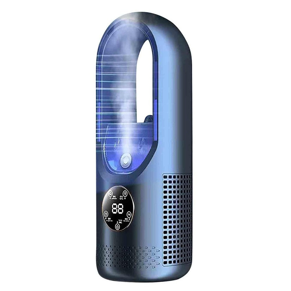 Bladeless Fan Electric Fan Household Dormitory Cooling Fan (blue).*