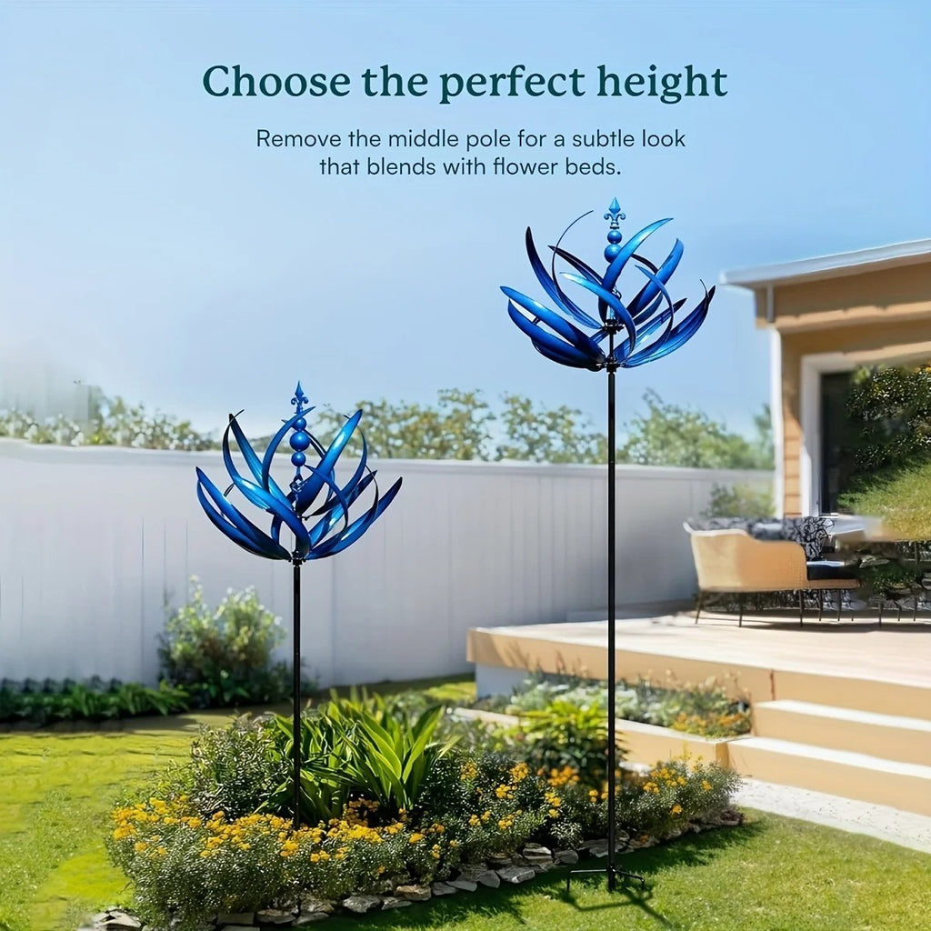 Outdoor Yard Lawn Garden Decor Kinetic Wind Spinner Metal Sculpture with Stake.*