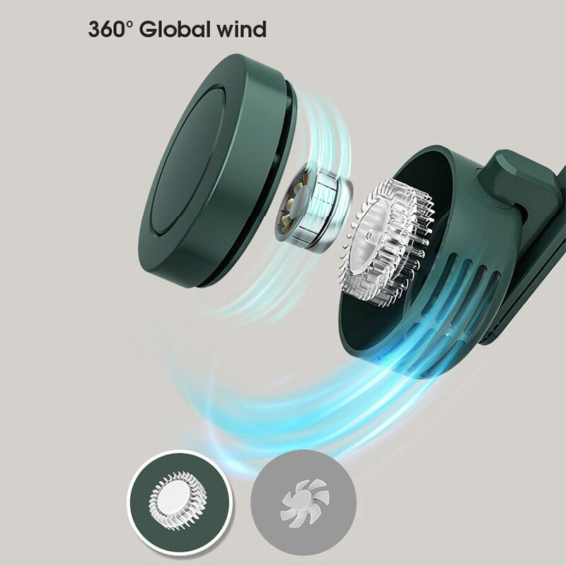 Rechargeable Fan 3-Speed USB Portable Lightweight Mini Desk Cooling Fan 91g UK