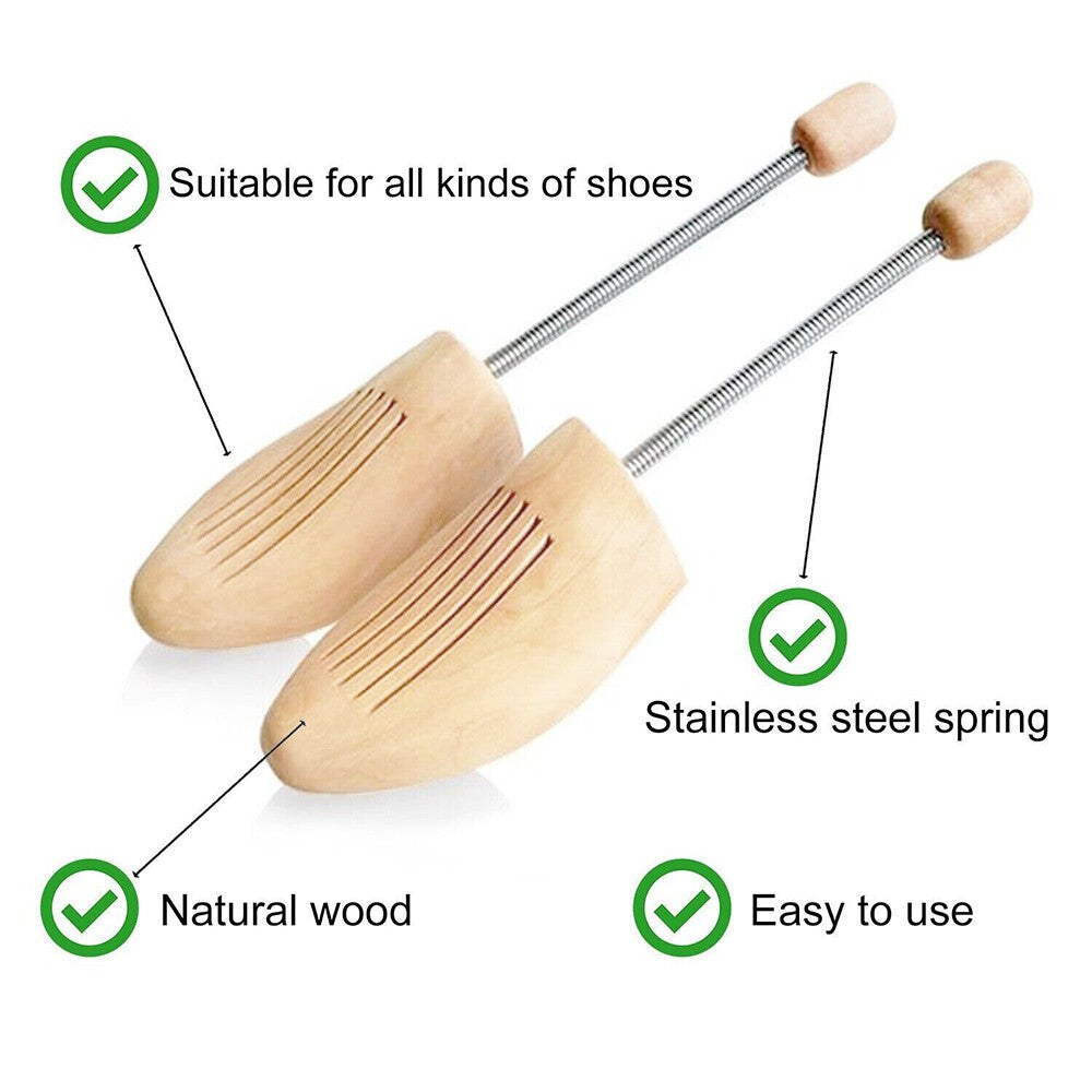1 Pair of UK 4-13 Men Women Wooden Shoe Stretcher Trees Shoe Shaper Expander Set