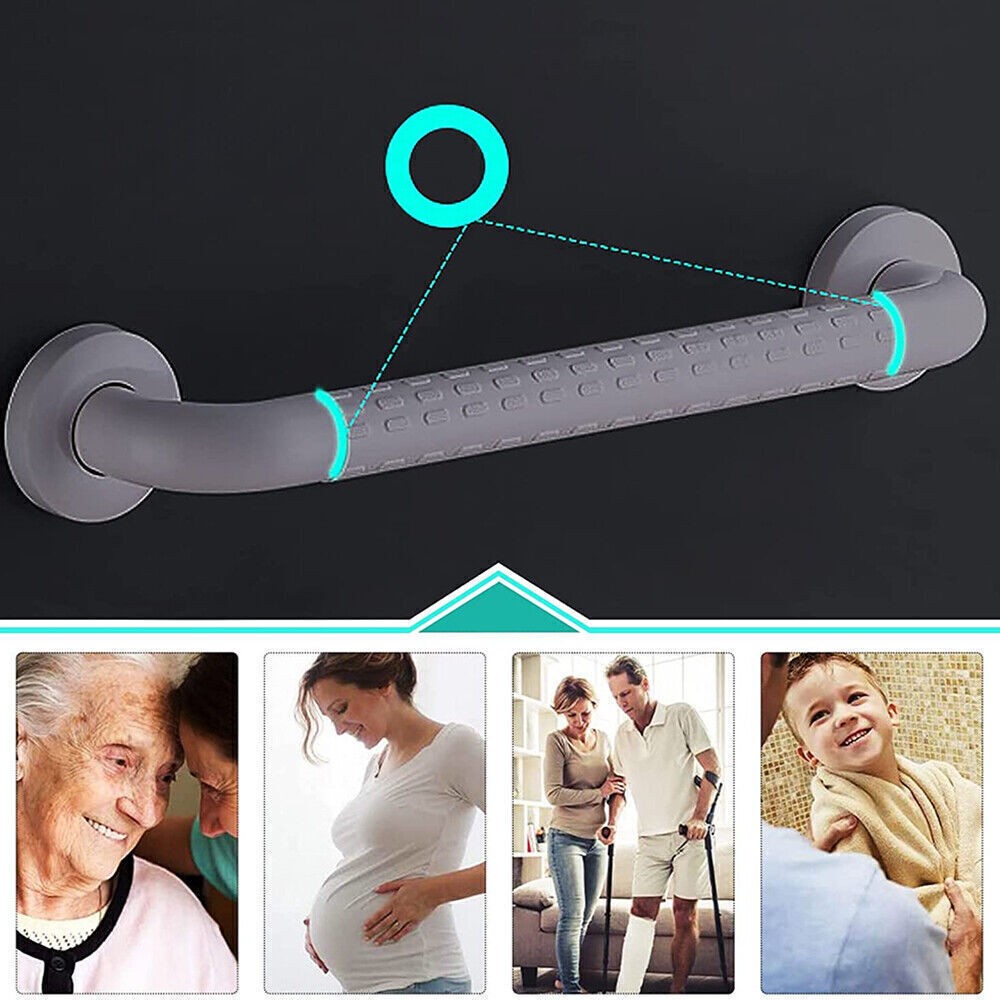 Bathroom Grip Shower Tub Grab Bar Safe Handle Handrail Rail Disabled 30/40/50cm