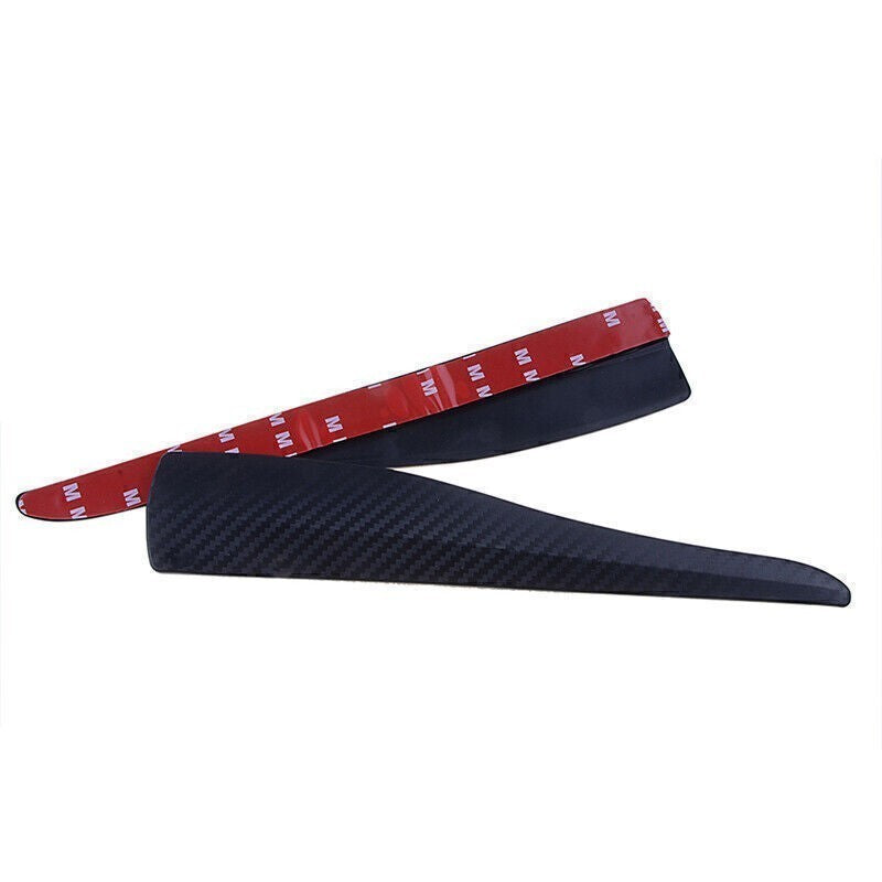 2Pcs Carbon Fiber Car Bumper Corner Protector, Anti-Rub Body Trim Strip Guard