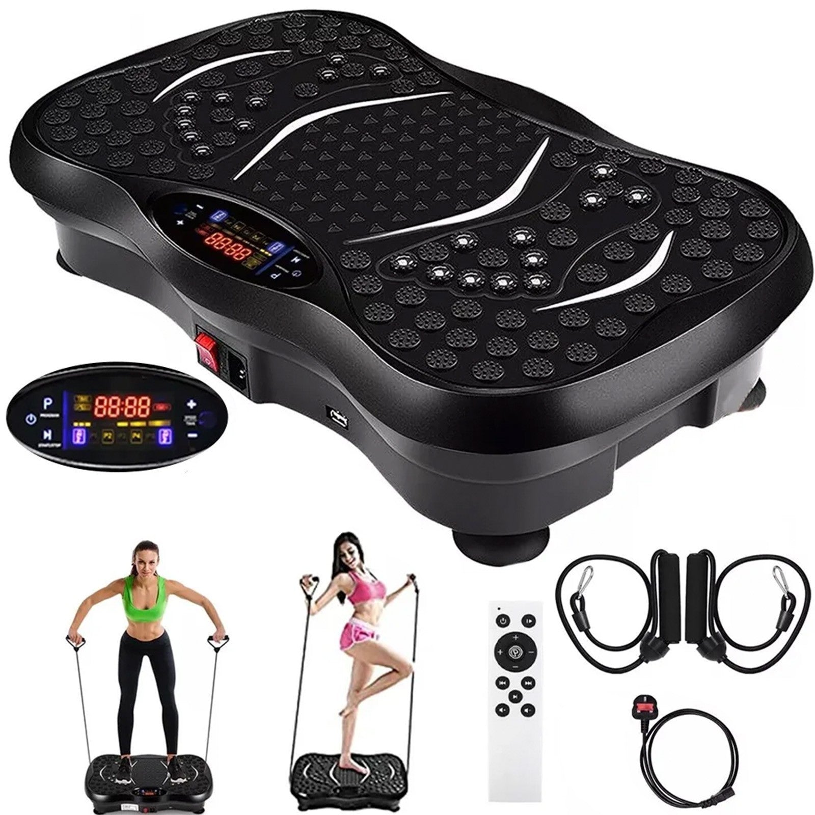 Vibration Plate Body Shaker Massage Fitness Machine Oscillating Power 3D Silent