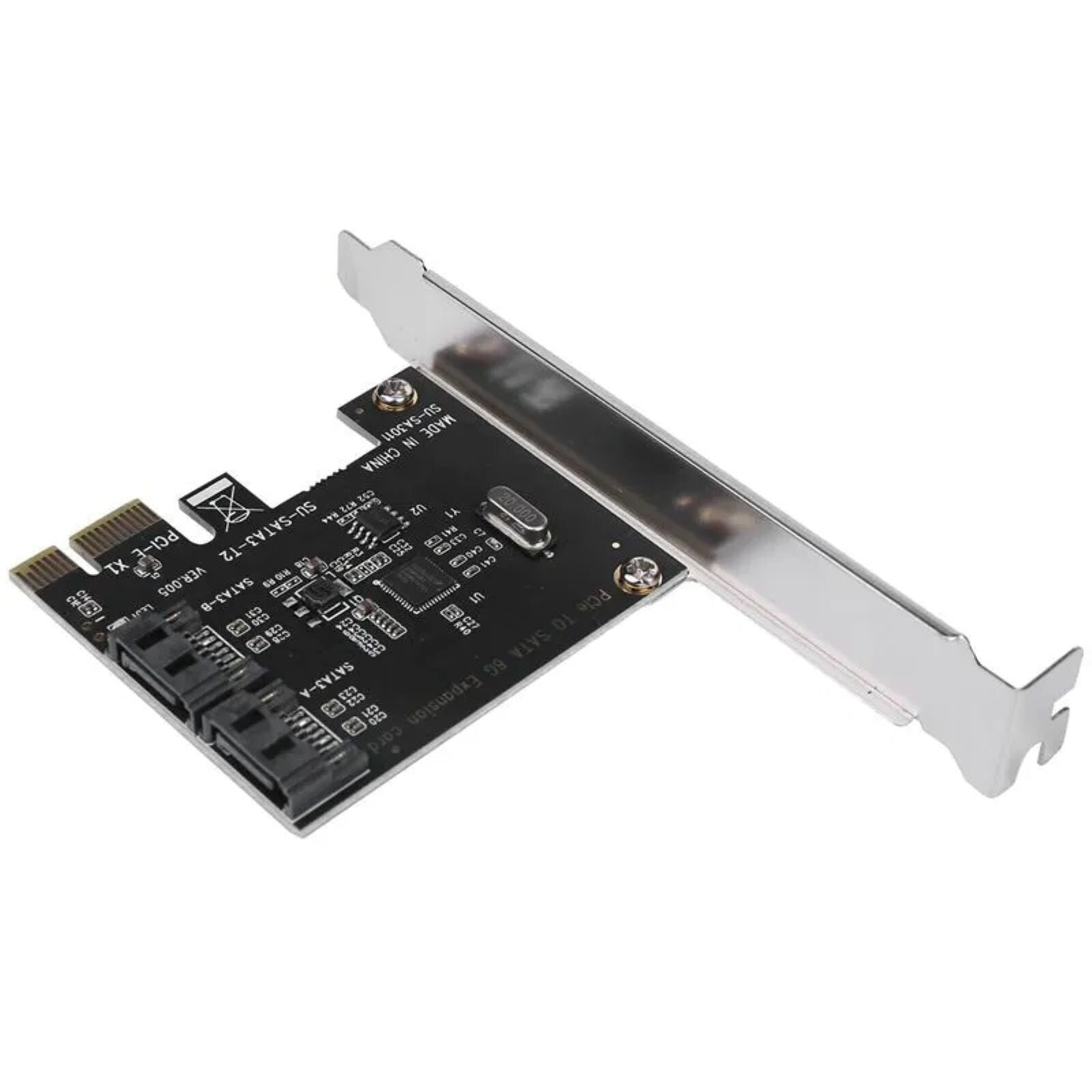 1X PCI Express PCIe to SATA3.0 6G 2-Port Expansion Controller Card Adapter