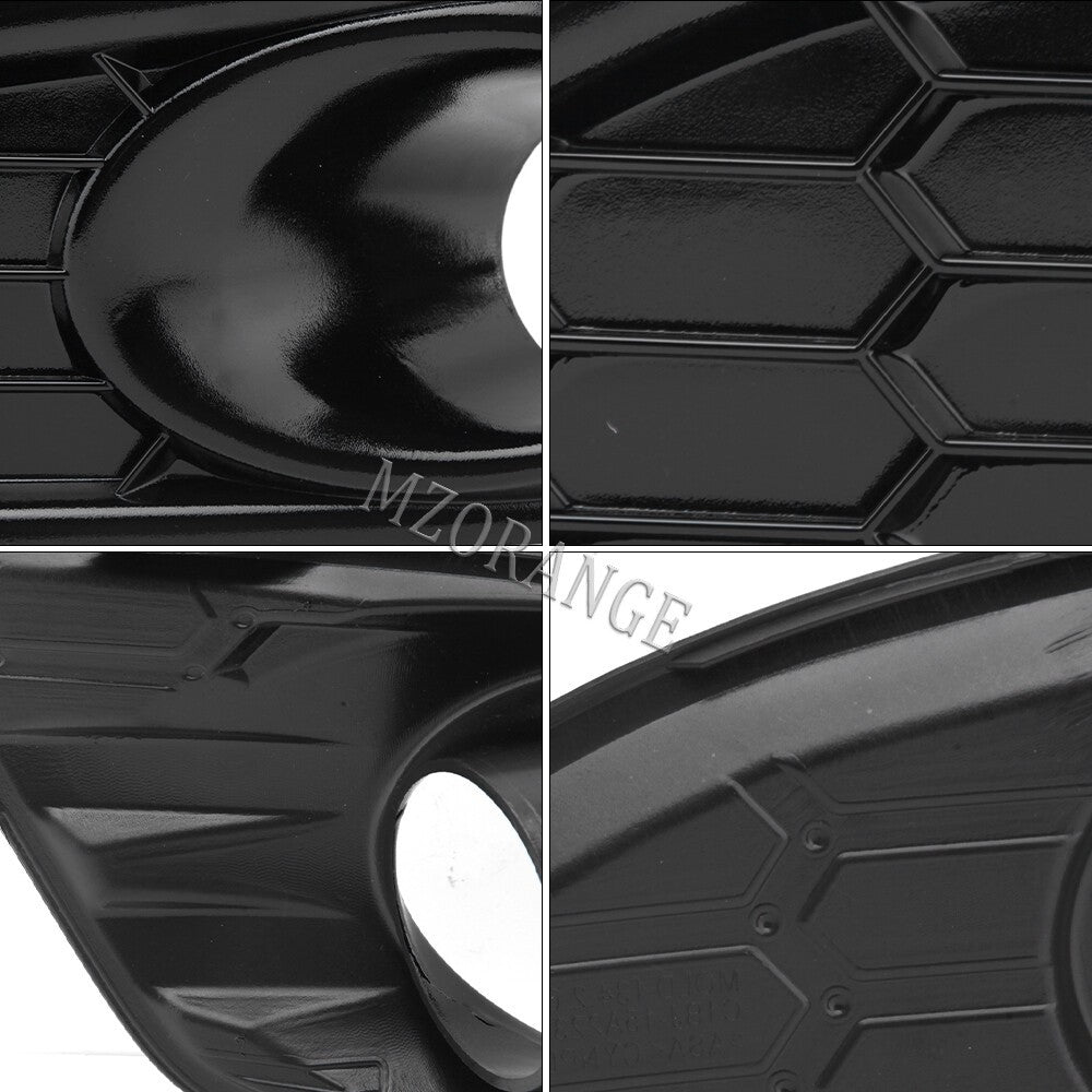 For Ford Fiesta MK7 2013-2017 Pair Honeycomb Front Bumper Fog Light Cover Grille