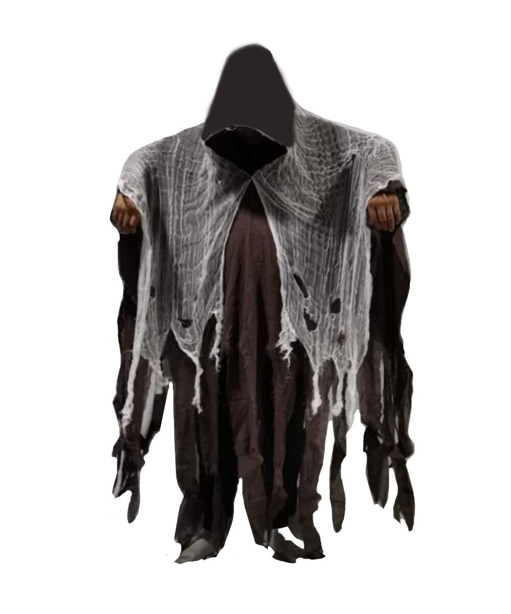 Adult Grim Reaper Costume Mens Phantom Halloween Horror Robe Cloak Fancy Dress