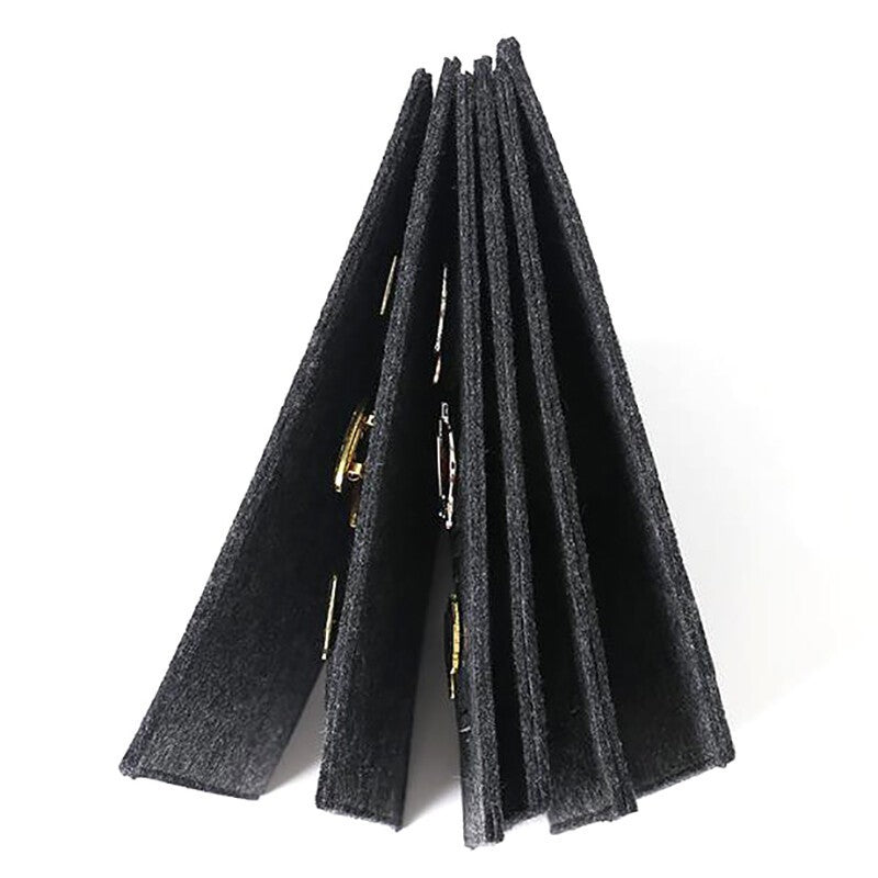Felt Brooch Storage Book Metal Badge Chest Holder Box Pin Display Case Board