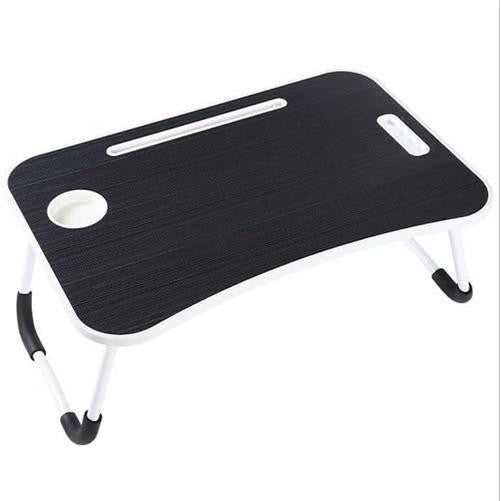 Folding Laptop Bed Table Lap Standing Tray Breakfast Desk With Cup Holder