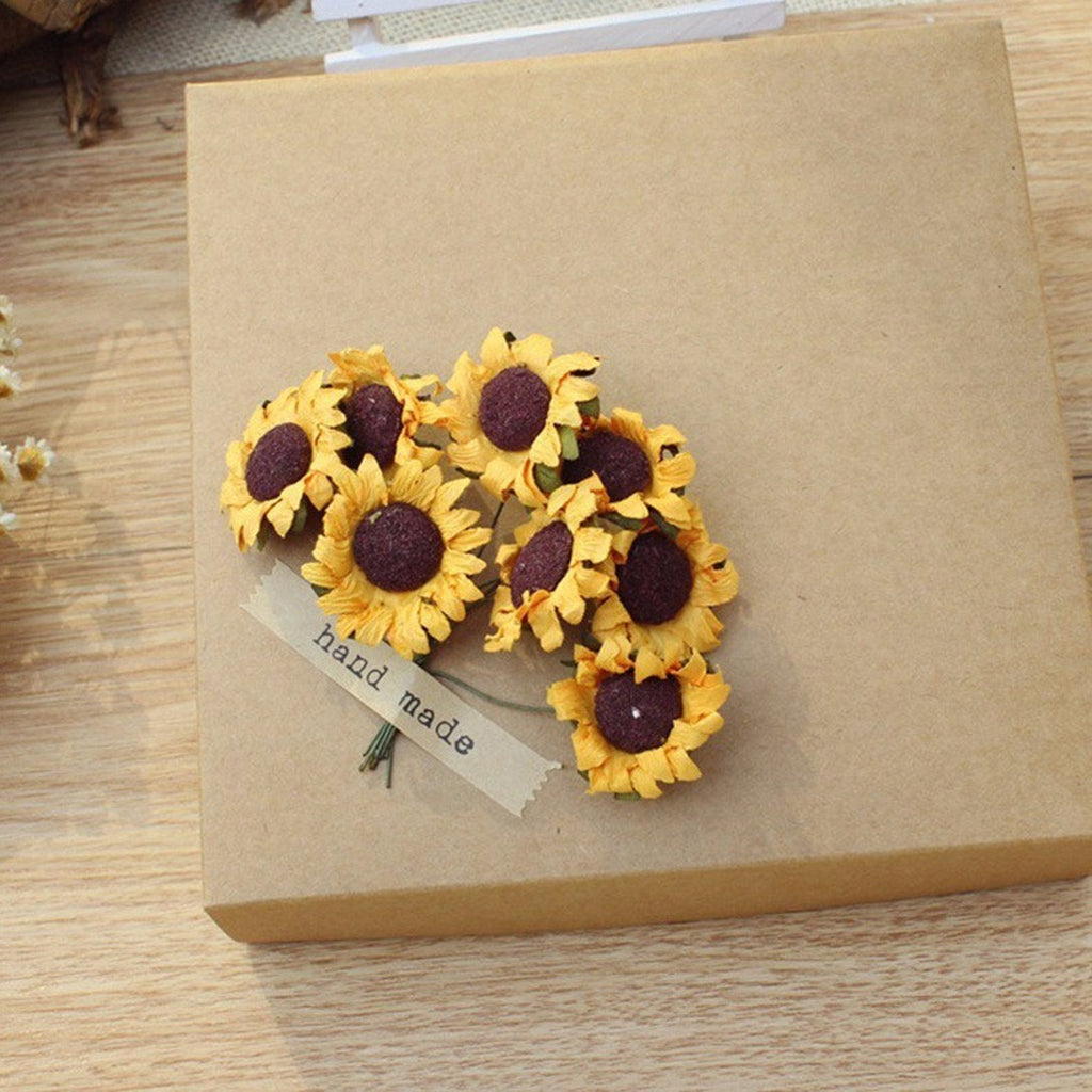 Handmade Sunflower Perfect for Garland Crafts and Wedding Cakes Pack of 100