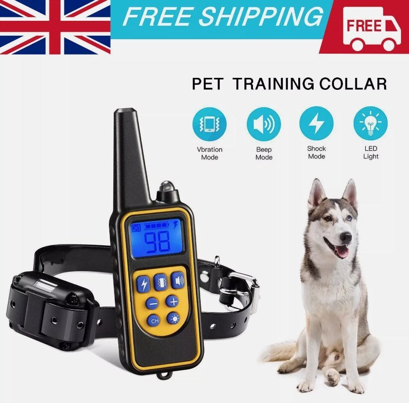 LCD Electric Pet Dog Training E-Collar Anti-Bark Obedience Remote Control 800M