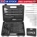 17pcs SDS-Plus Tungsten Carbide Rotary Hammer Drill and Chisel Metric Bit Set