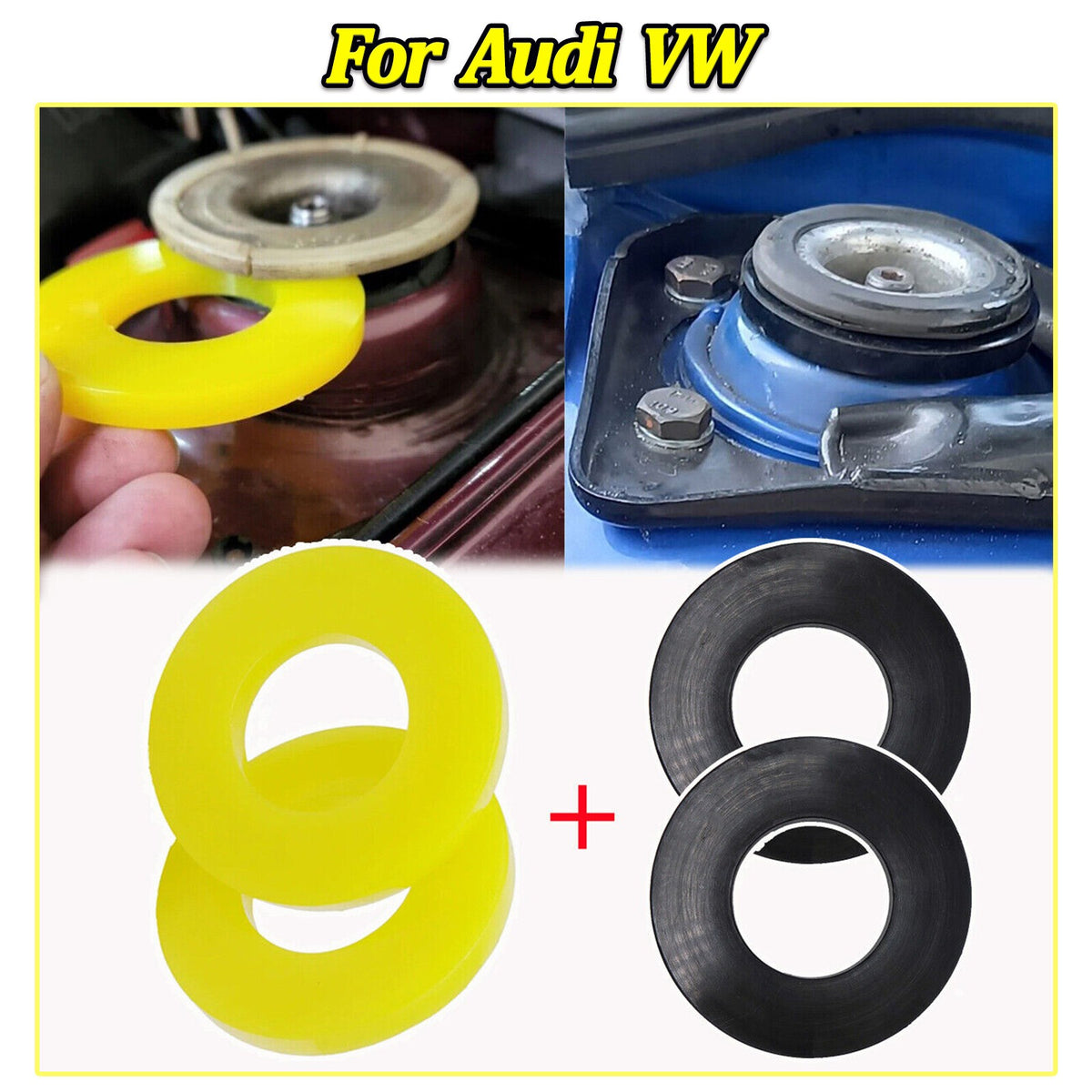 4X For Top Mount Tower Suspension Shock Absorbing Bushing