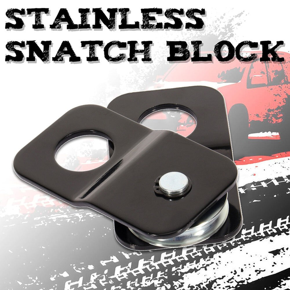 2X 4 Ton Snatch Block Pulley Snatch 8800 LBS Capacity Recovery Winch Heavy Duty