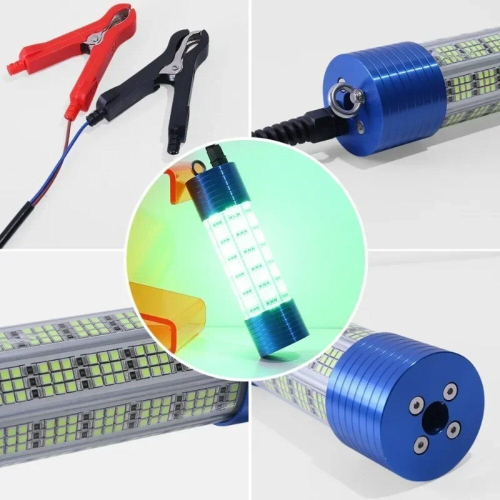 1PC Underwater Fishing Light DC12V 150W Green Blue LED Lure Bait Finder Lamp UK