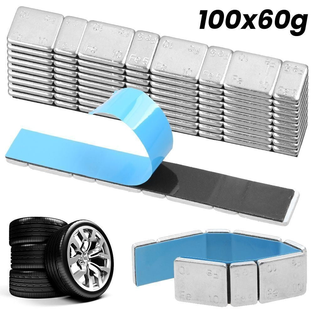 100 x Adhesive Lead Free 60G Strips Stick On Wheel Balance Weights Top Quality
