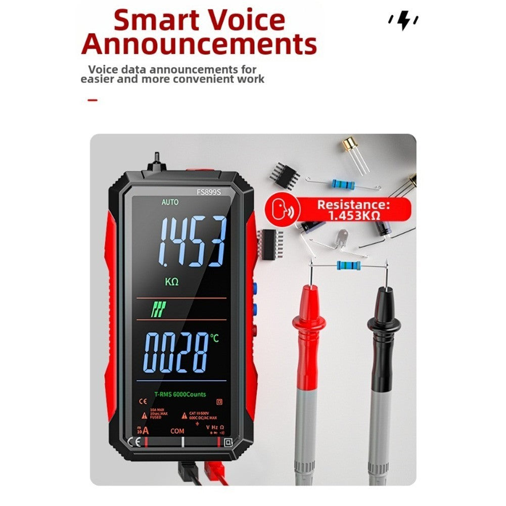 Digital Multimeter FS899S With Auto Ranging And For Rechargeable Battery USB