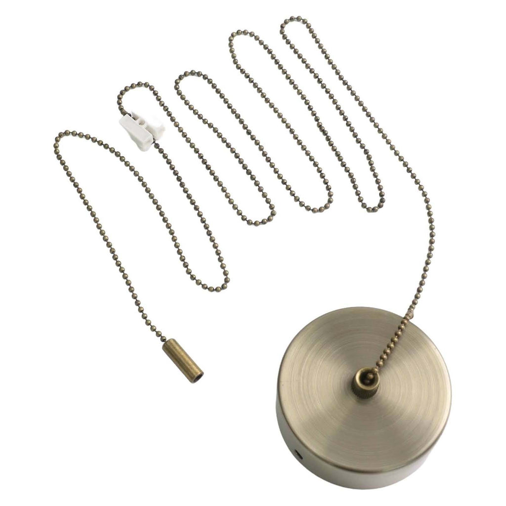 Modern Bathroom Pull Cord Light Switch with 150cm Chain and Chrome Design