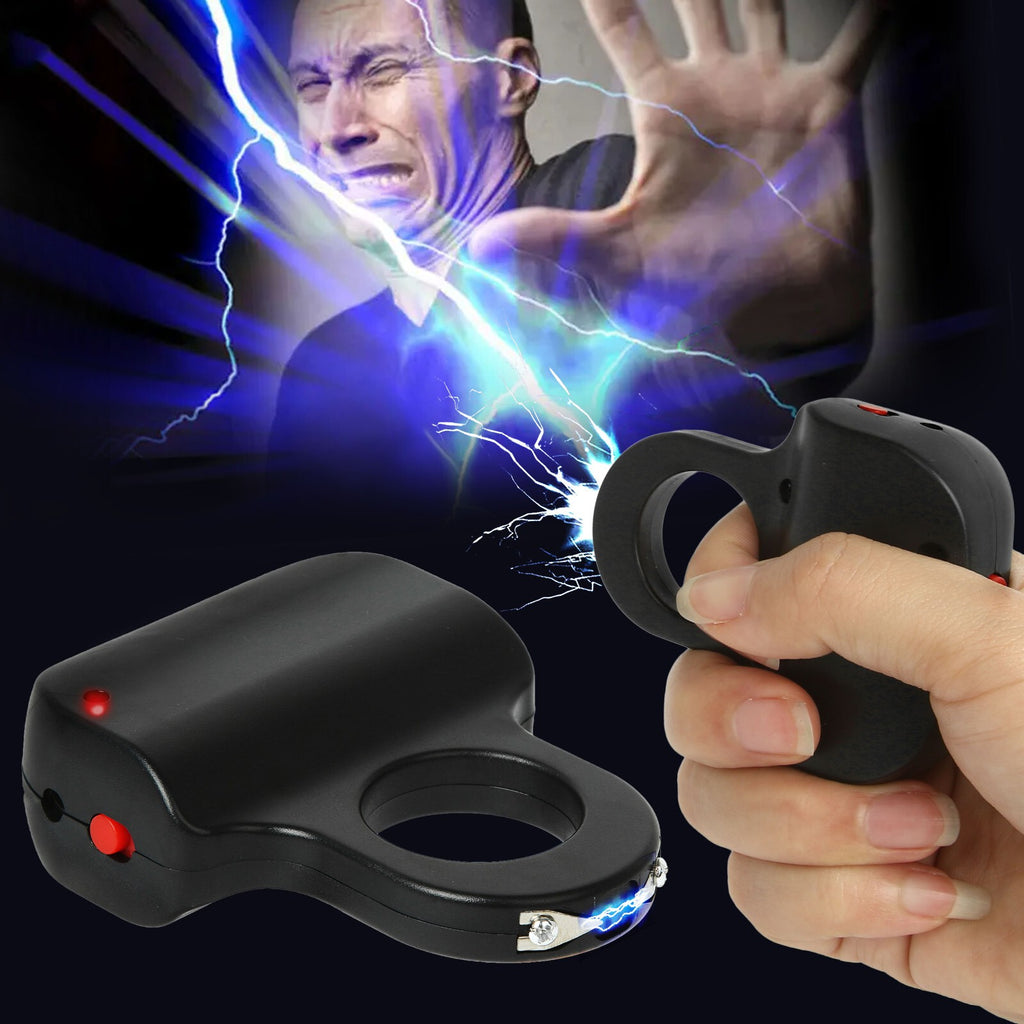 Electric Ring Toy Self Finger Set Toy Thorn Ring 18 Creative Toy [Black]
