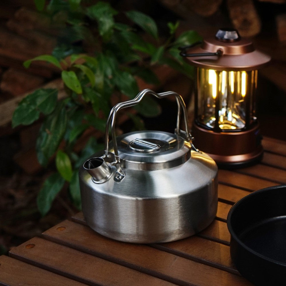 Portable Travel Kettle Stainless Steel Tea Teapot Small Stovetop