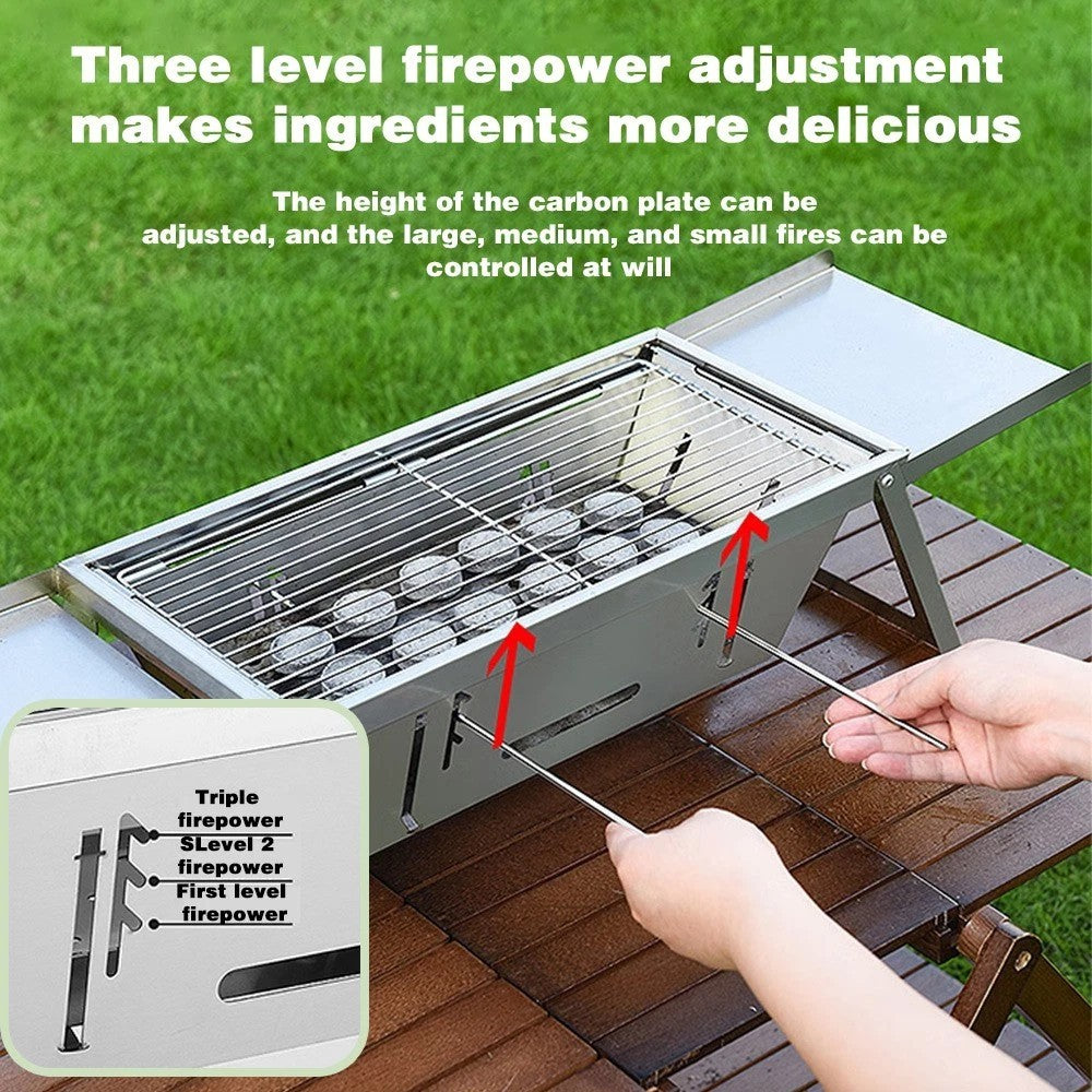 Portable Folding Charcoal BBQ Barbecue Camping Grill Travel Picnic Outdoor