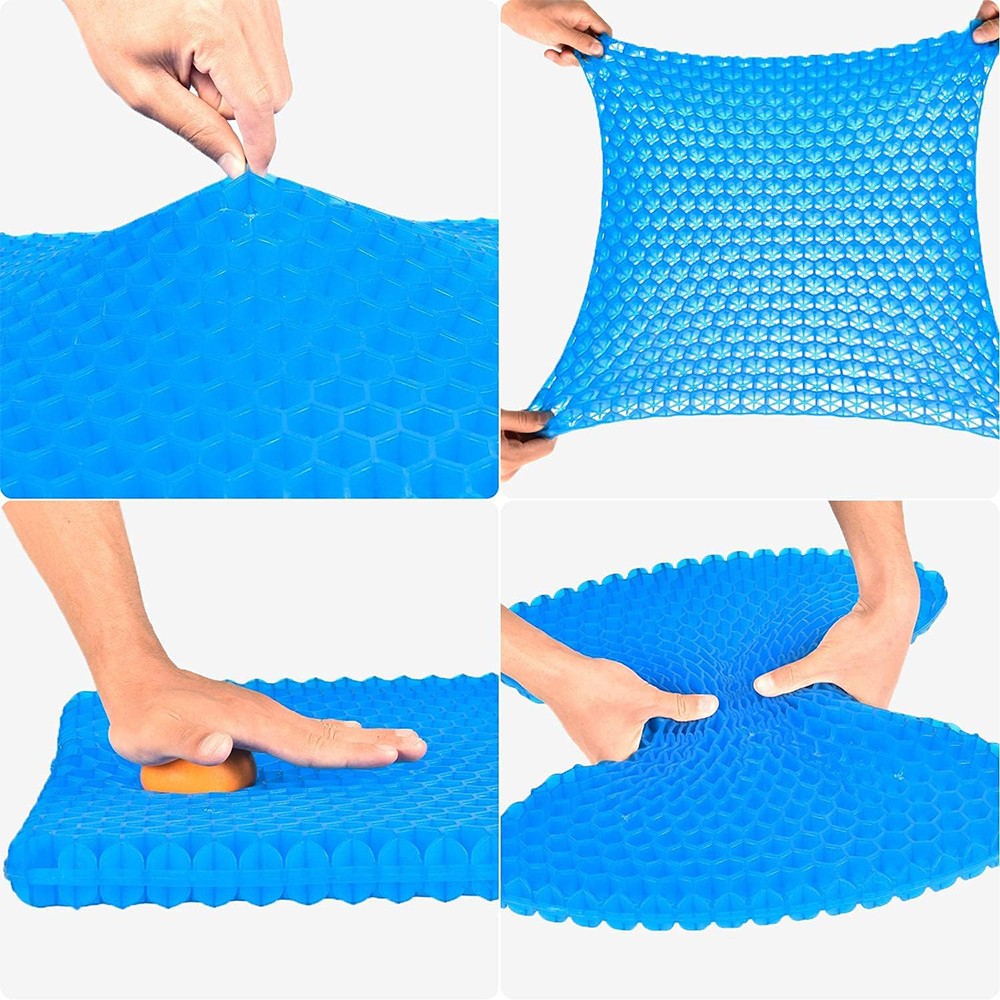 Honeycomb Breathable Gel Seat Cushion Cooling Double Thick Egg Sitting Mat