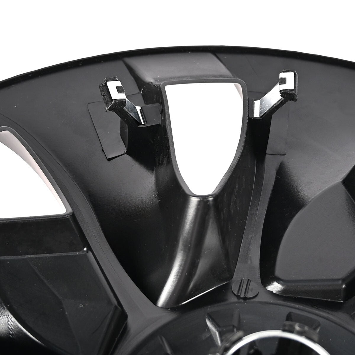 18" Wheel Cover Hubcaps Matte Black 4pcs For Tesla Model 3 2017-23 Silver Logo