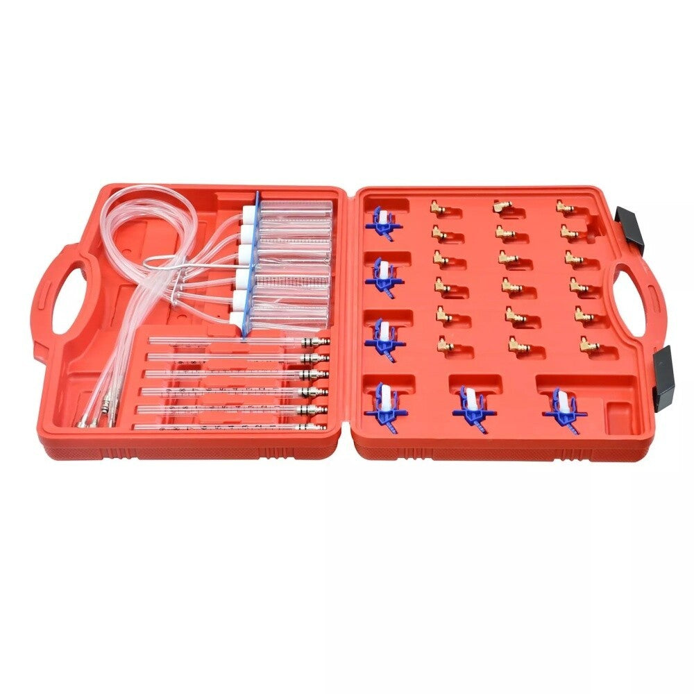 36PC DIESEL FLOW METER ADAPTOR 6 CYLINDER INJECTOR LEAK OFF COMMON RAIL TEST KIT