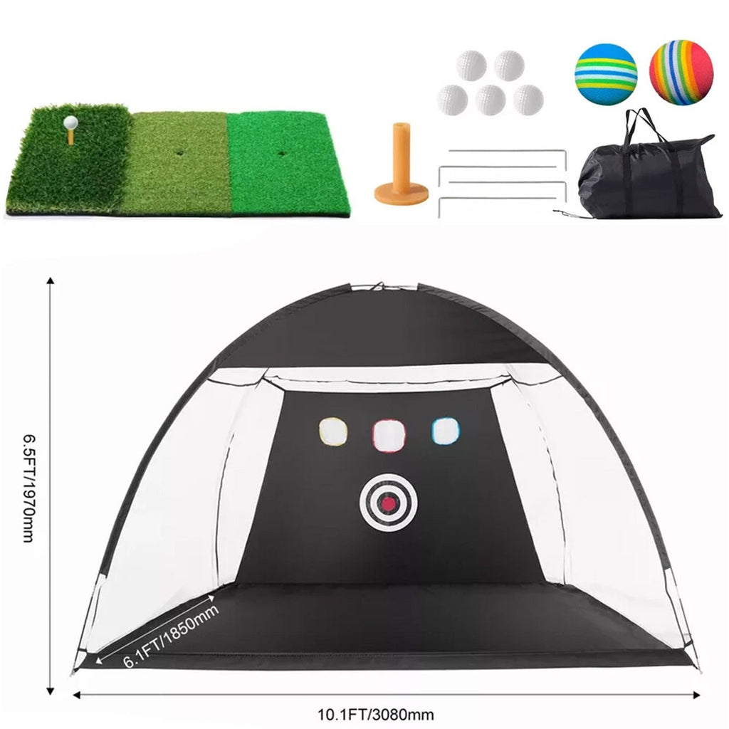 10x7ft Golf Practice Net Hitting Training Driving Chipping Indoor Outdoor Aid