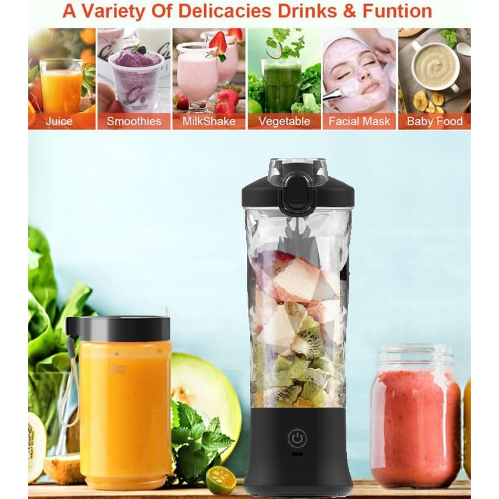 600ML Portable Blender Personal Blenders for Shakes Smoothie Maker Fruit Juicer