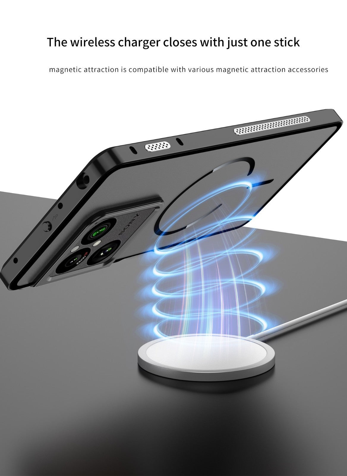 Hybrid Magnetic Metal Bumper Clear Matte Back Case For Sony Xperia 1 VIII 2026